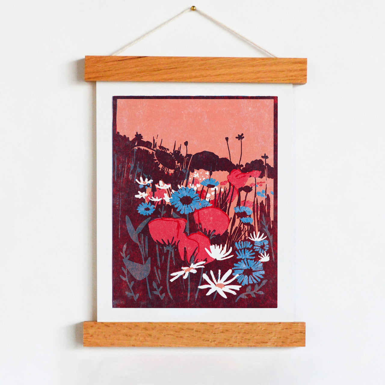 Poppies and Chicory Art Print