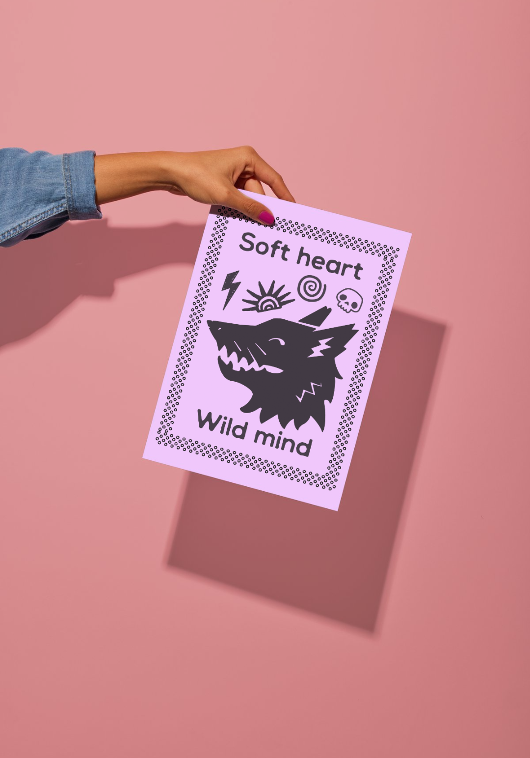 Soft Heart, Wild Mind Giclee Print 8x10