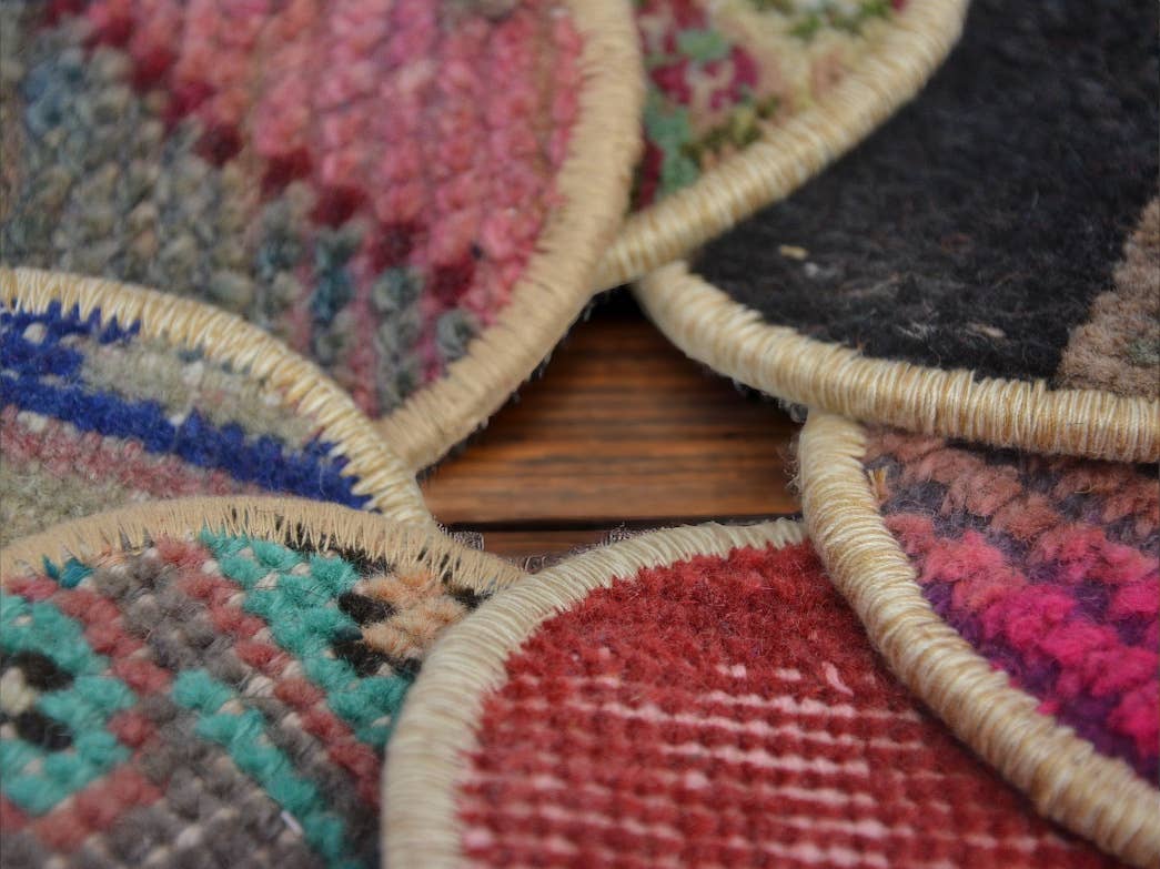 Brass Earth - Vintage Kilim Rug Coaster