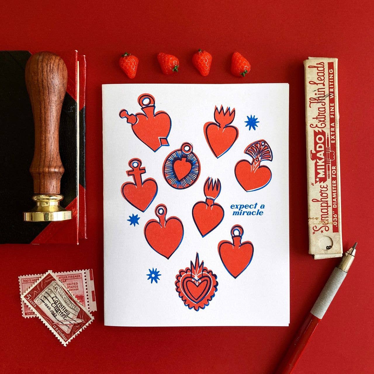 Expect a Miracle - Encouragement Risograph Greeting card