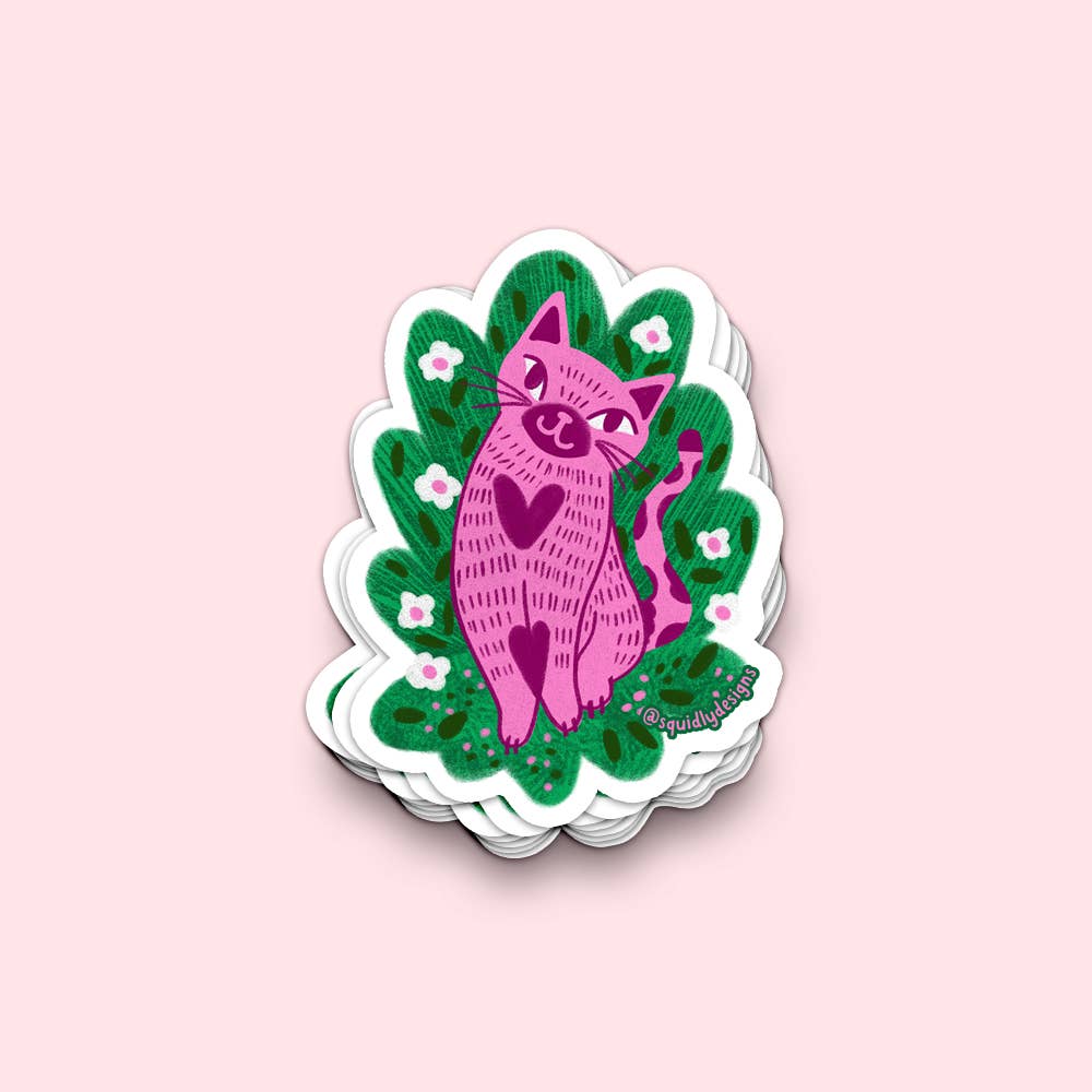 Squidly - Sticker - Pink Kitty