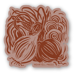 Eco Friendly Onions Die Cut Sticker