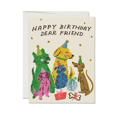 Puppy Party Greeting Card : Single
