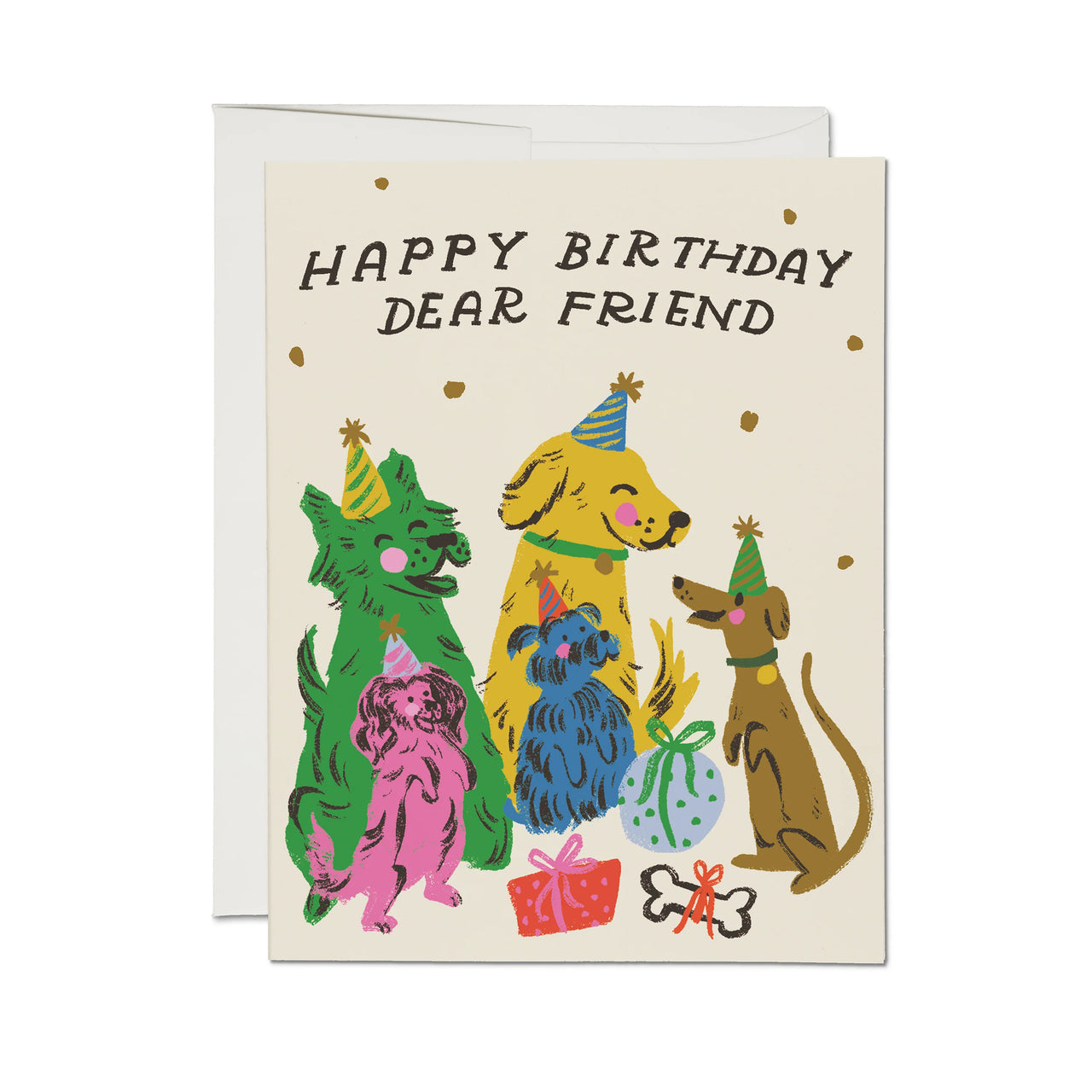 Puppy Party Greeting Card : Single