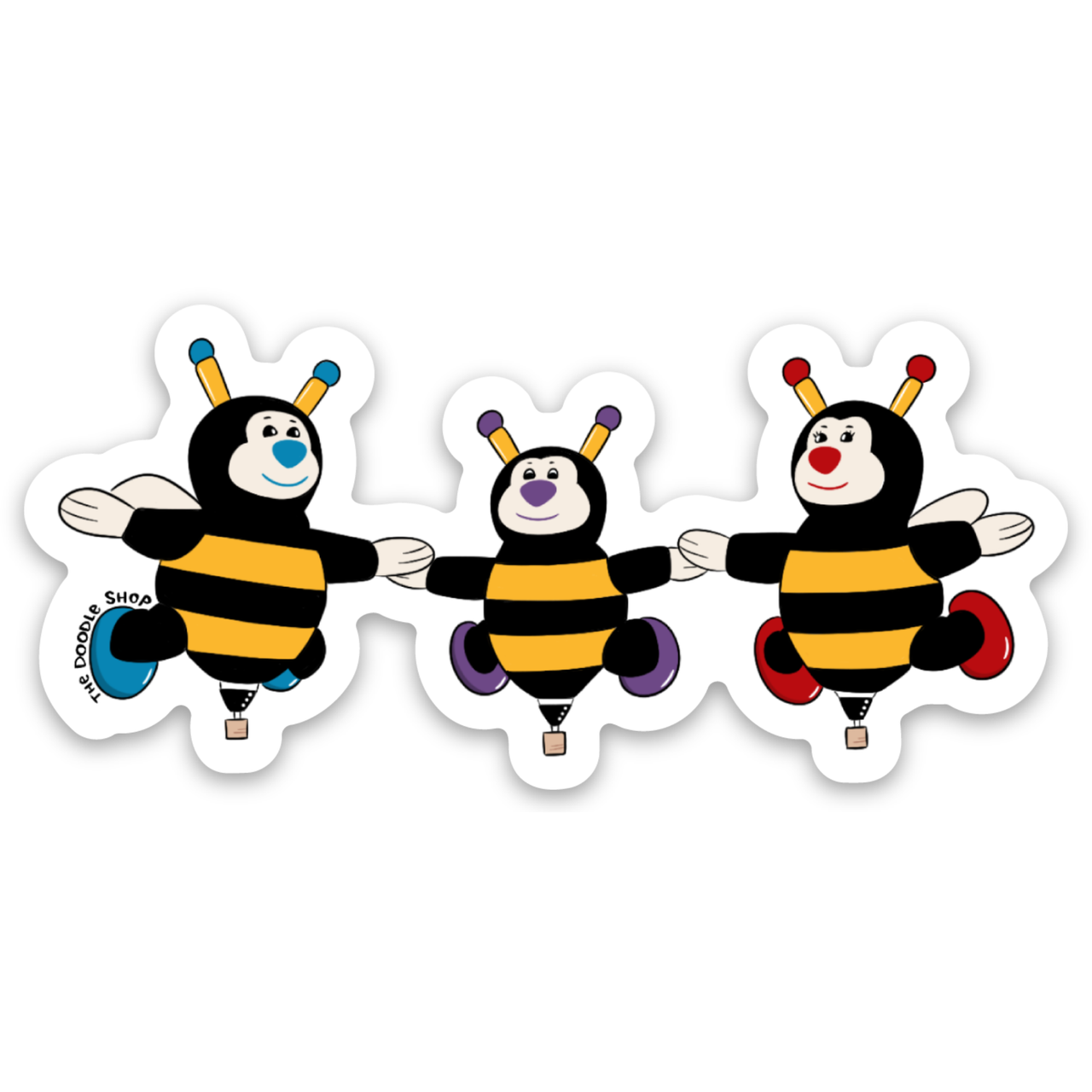 Balloon Bees Sticker 
