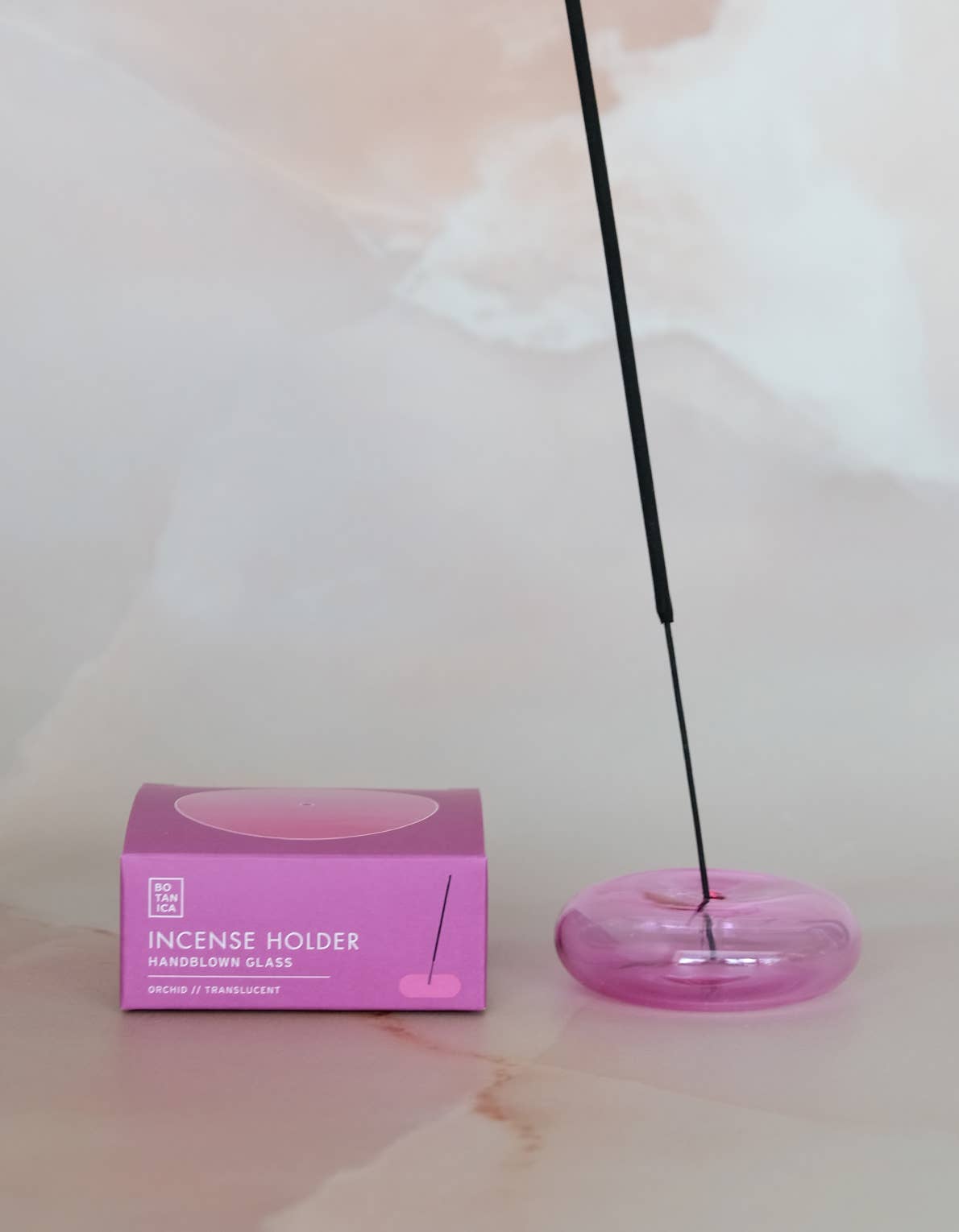 Glass Bubble Incense Holder : Jade Milk Glass