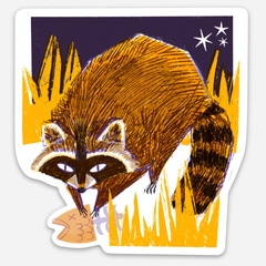 Backyard Buddy Raccoon Sticker