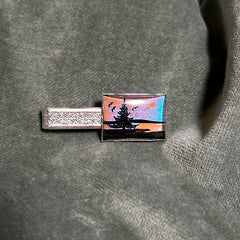 Flyby - Vintage Jewelry - Tie Clip Painted Butterfly Wing