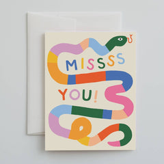 Love & Friendship Greeting Card | Missss You Snake