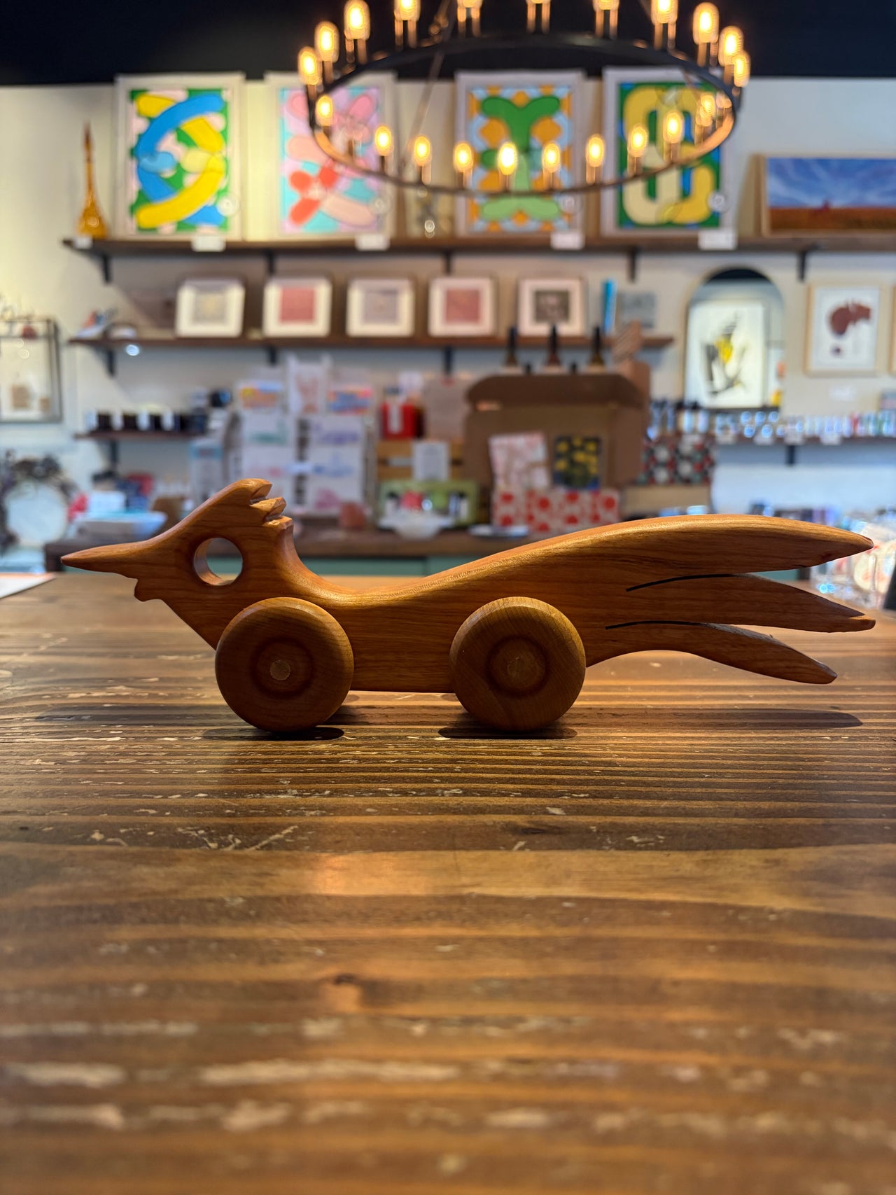 Wood Roadrunner Toy Car