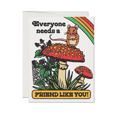 Mouse Friend greeting card: Single
