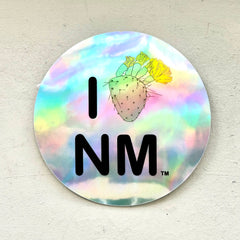 House of Chama - Sticker - Holographic I Heart Cactus New Mexico
