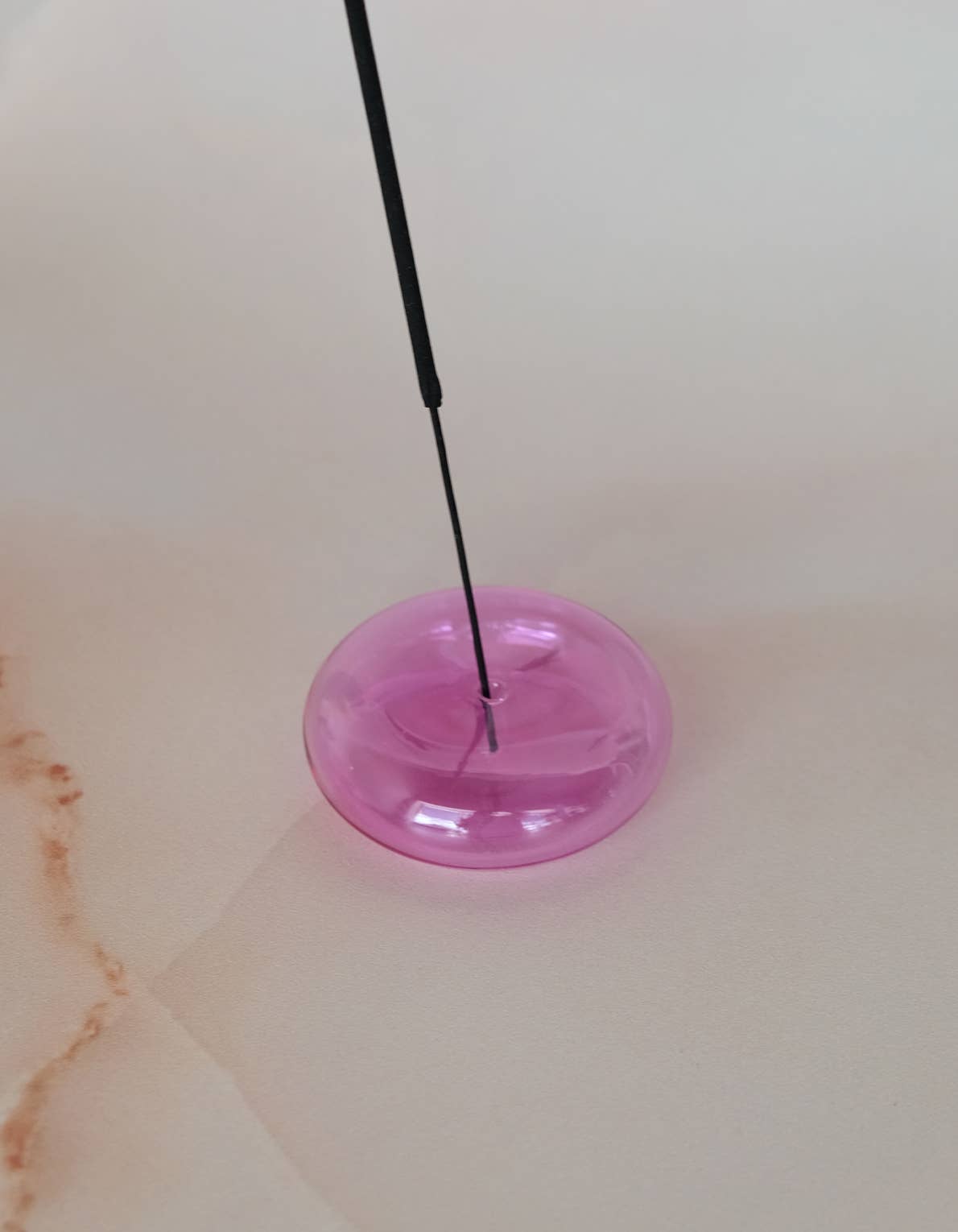 Glass Bubble Incense Holder : Amber Translucent