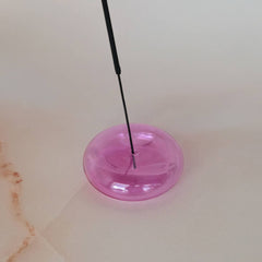 Glass Bubble Incense Holder : Jade Milk Glass