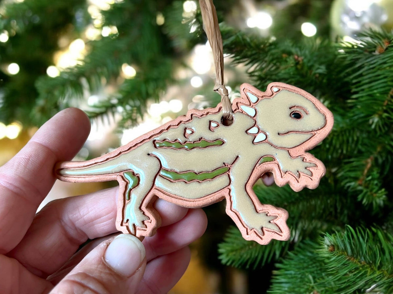 Horney Toad Horned Lizard Artisanally Crafted Ornament