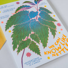 We Can Know Like Nettles - Risograph Art  Print