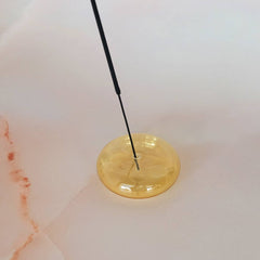 Glass Bubble Incense Holder : White Milk Glass