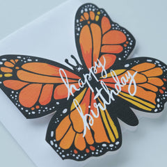 Birthday Greeting Card | Monarch, Die Cut