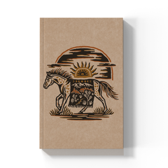 RaycoDesign Western Horse Kraft Layflat Notebook Journal