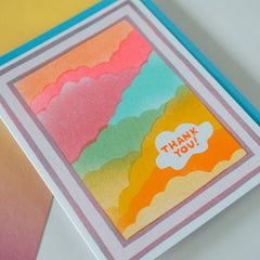 Thank you Clouds - Risograph Greeting Card