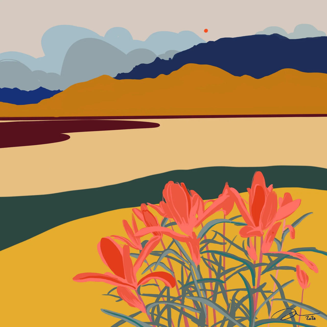 Fenn Fire Studio - Print 12”x12” - Sandia Foothills
