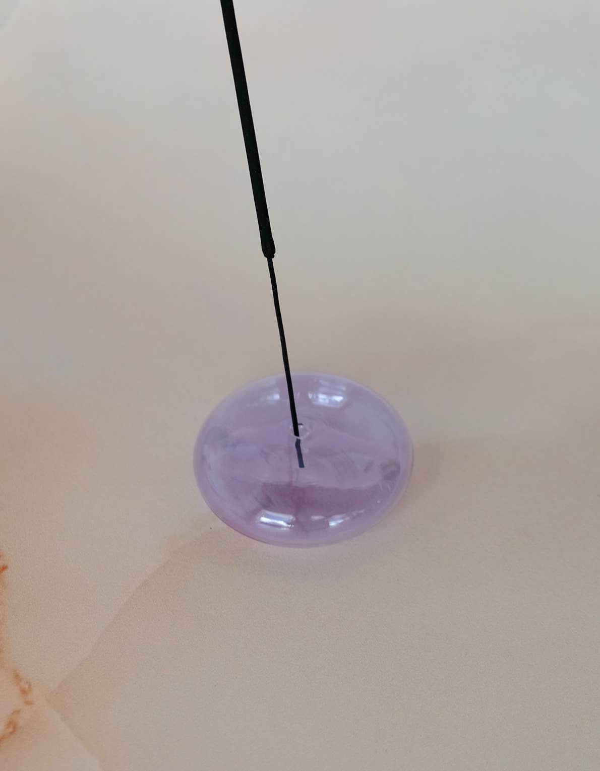 Glass Bubble Incense Holder : White Milk Glass