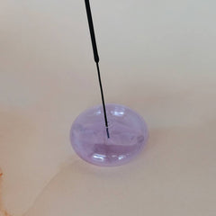 Glass Bubble Incense Holder : Jade Milk Glass