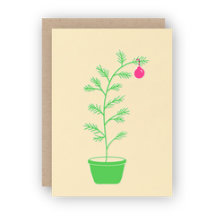 Little Christmas Tree Letterpress Greeting Card