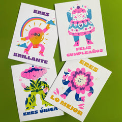 Eres Brilliante - Spanish Language Risograph Card
