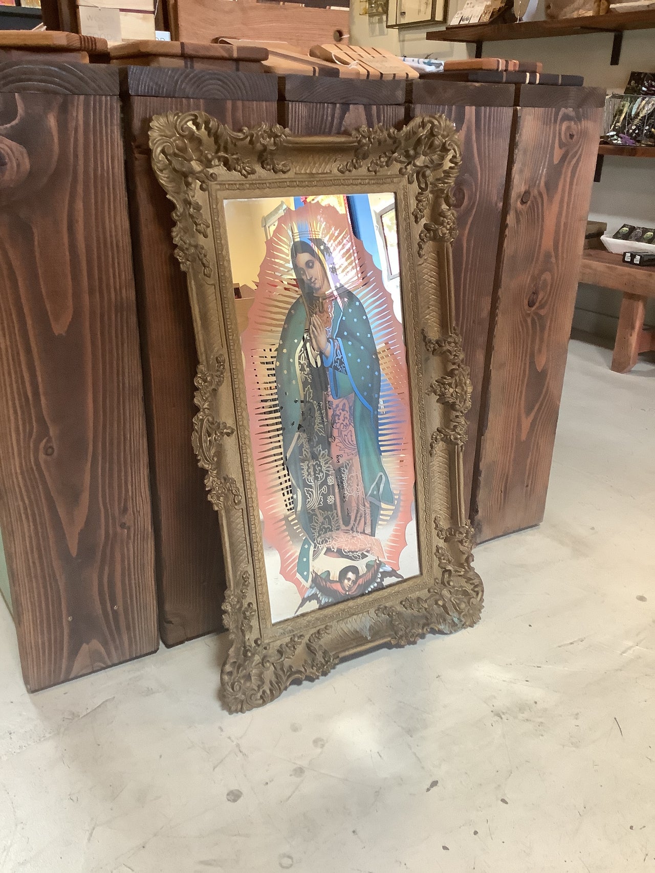 Flyby Provisions - Vintage Art - Vintage Guadeloupe Mirror
