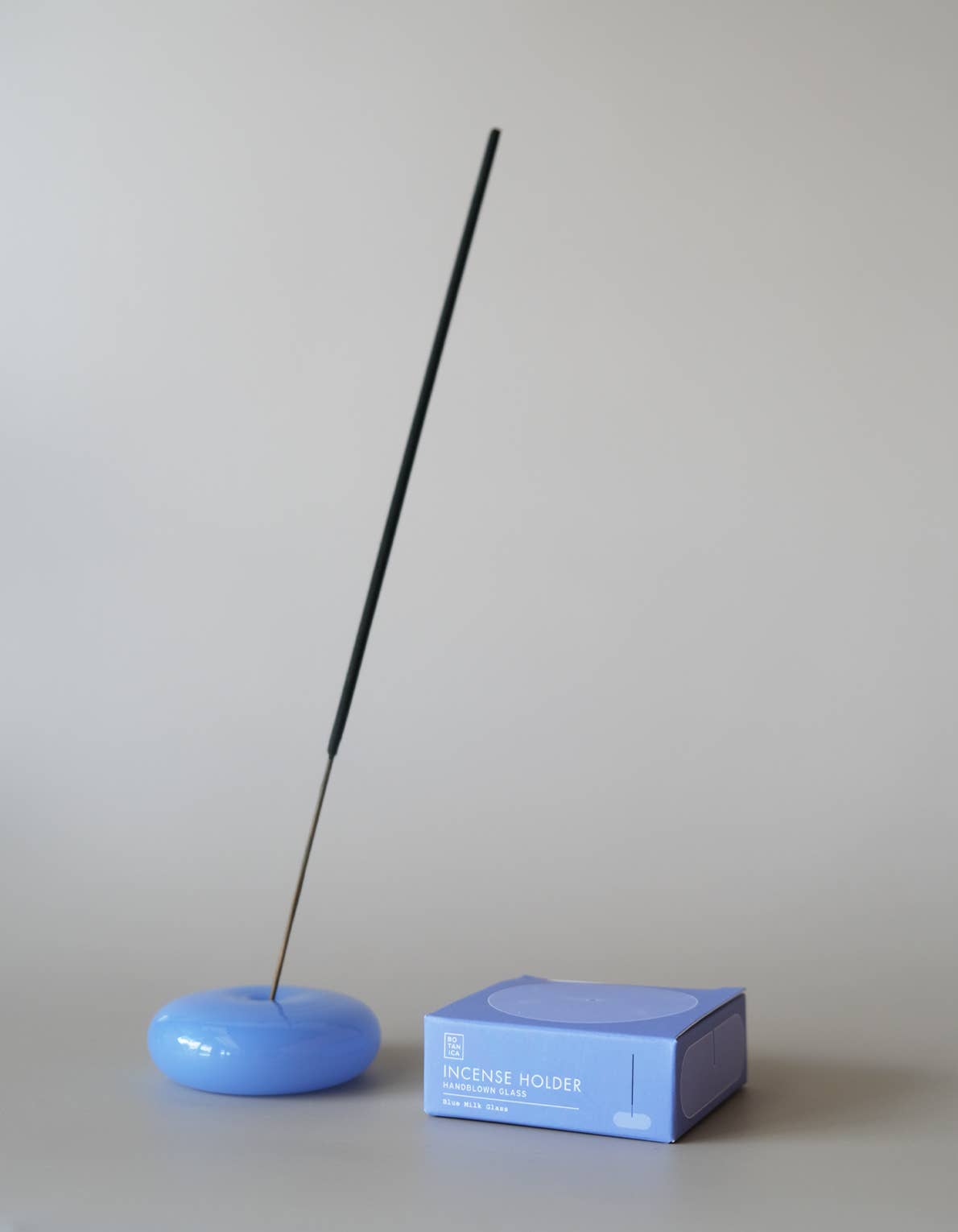 Glass Bubble Incense Holder : White Milk Glass