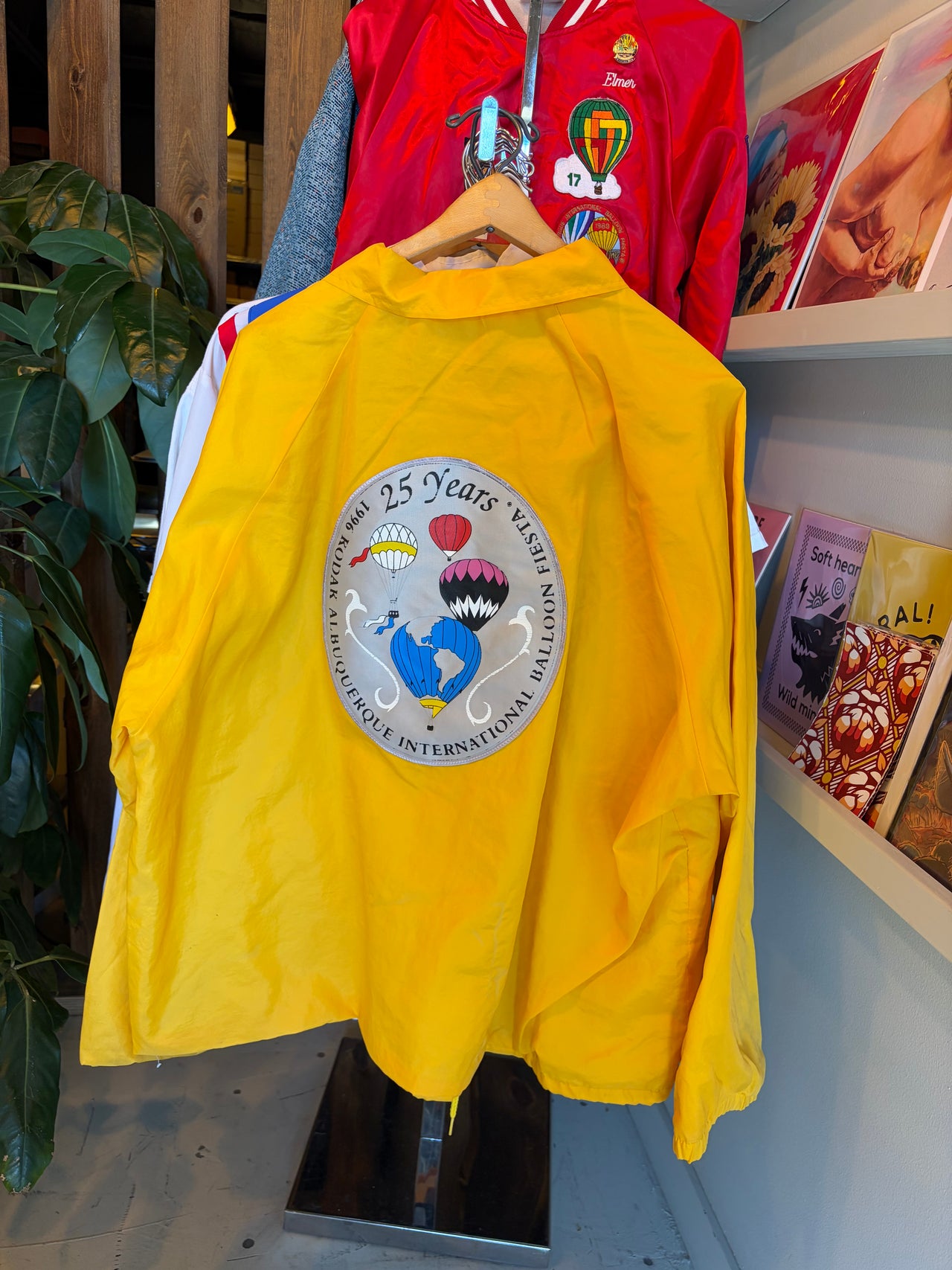 Vintage Yellow Balloon Fiesta Windbreaker Jacket