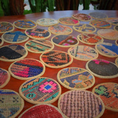Brass Earth - Vintage Kilim Rug Coaster