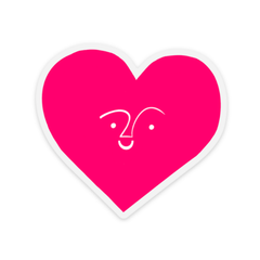 Happy Heart Clear Vinyl Sticker: Default Title