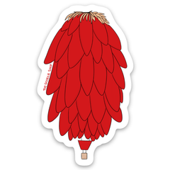 New Mexico Chile Ristra Hot Air Balloon Sticker