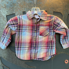 Apple Vintage - Apparel - Vintage Kids Plaid Button Up button 18-24