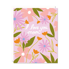 Odd Daughter - Greeting Card - I love you, Mom (Lavender background)