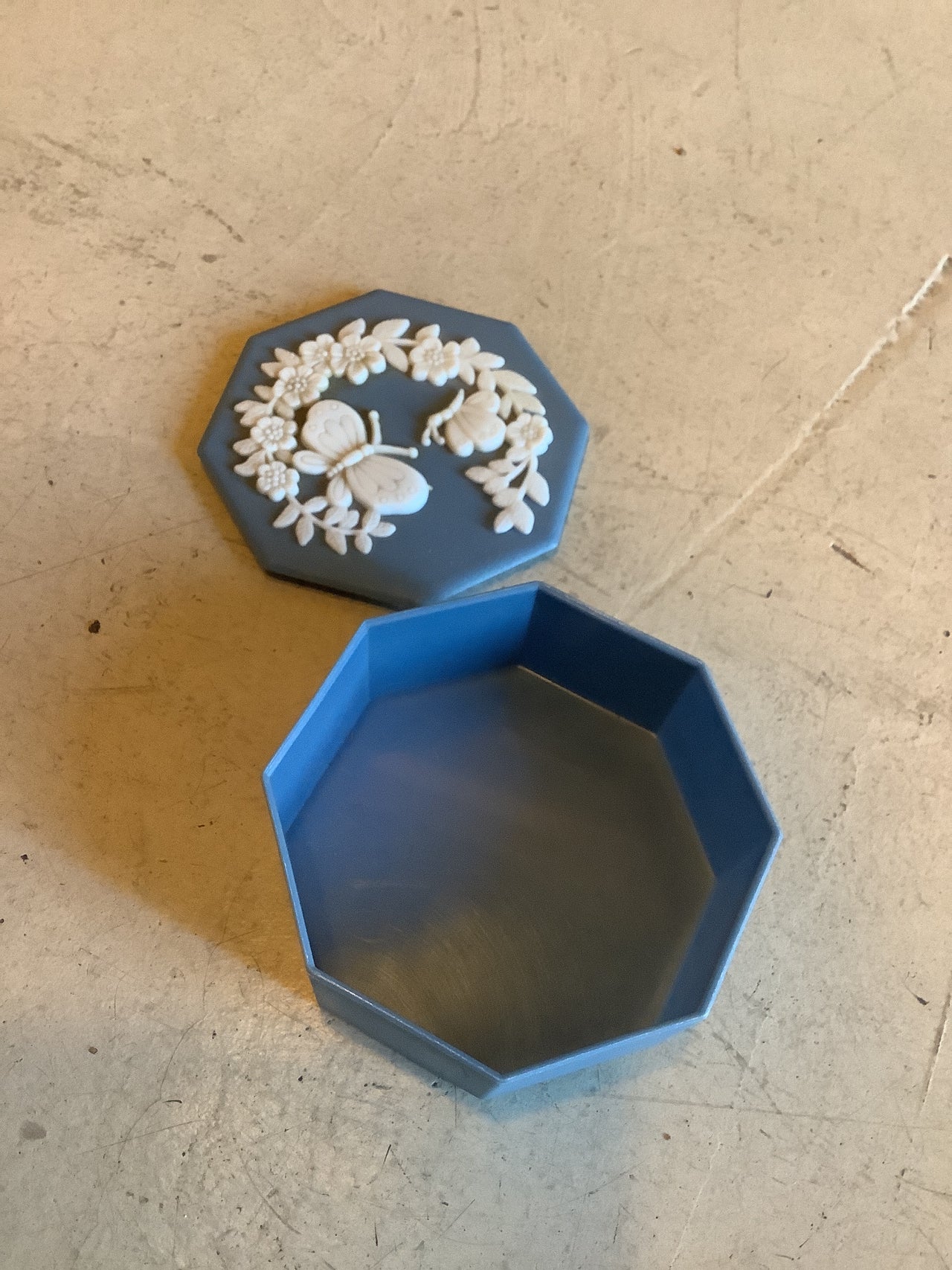 Vintage Plastic Butterfly trinket box