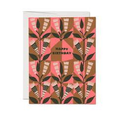Neapolitan Flowers greeting card: Single