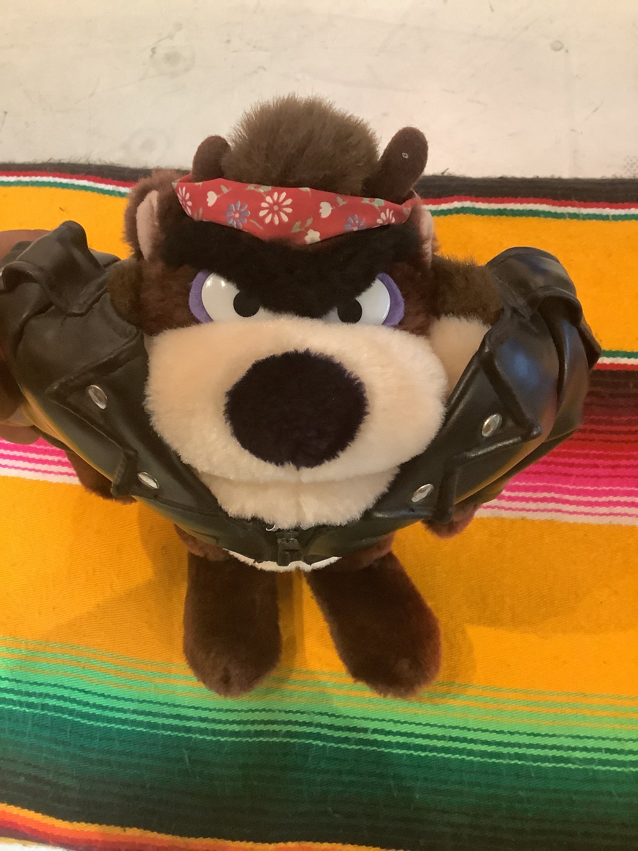 Flyby Provisions - Vintage Toys - 1992 Tasmania Devil Motorcycle Plushie