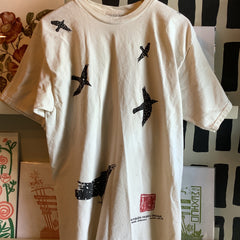 Vintage Clothing - Vintage Embudo Fabric Crow tee Lrg