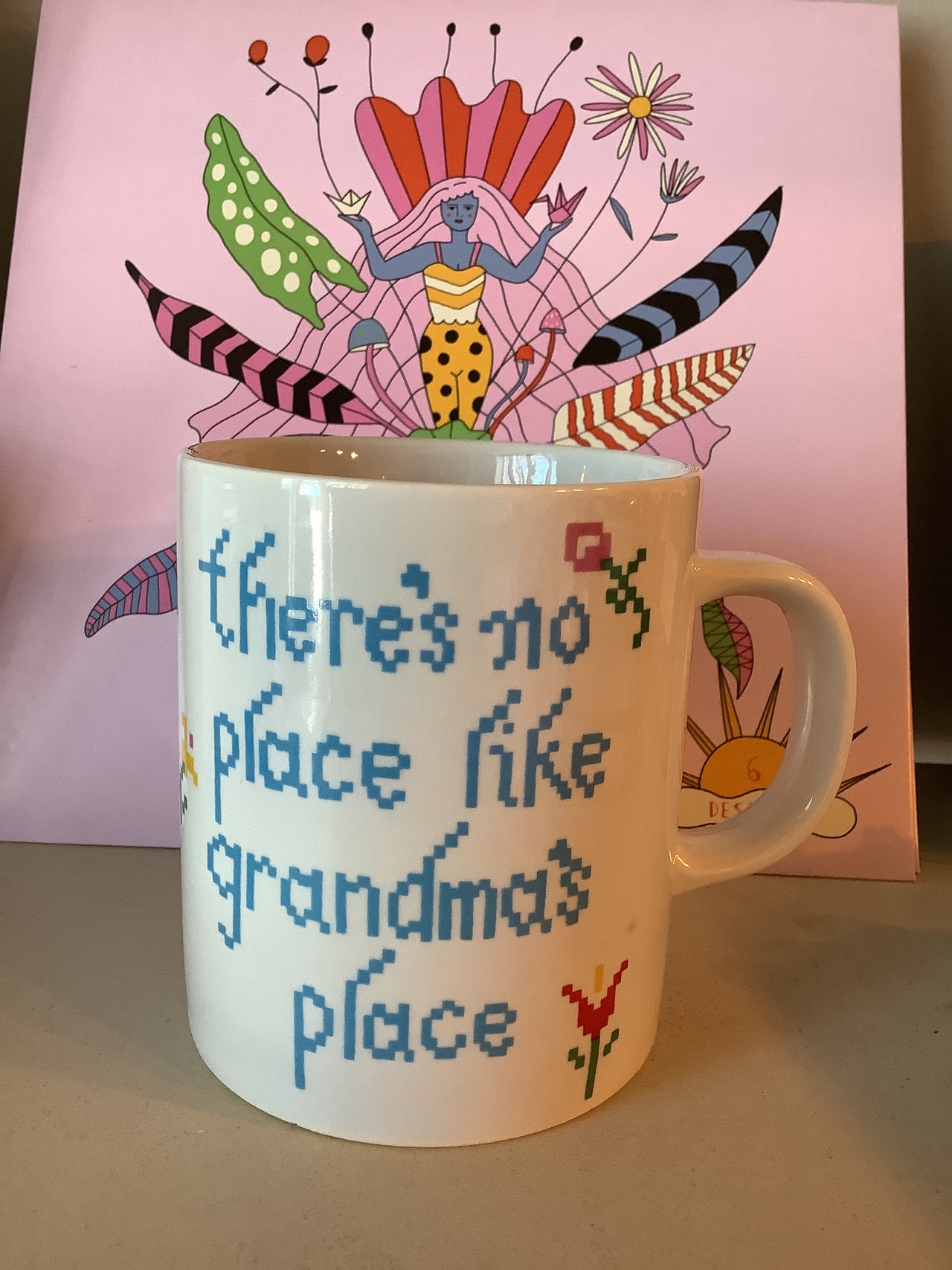 Vintage Glassware -  Vintage There’s No Place Like Grandmas Place mug