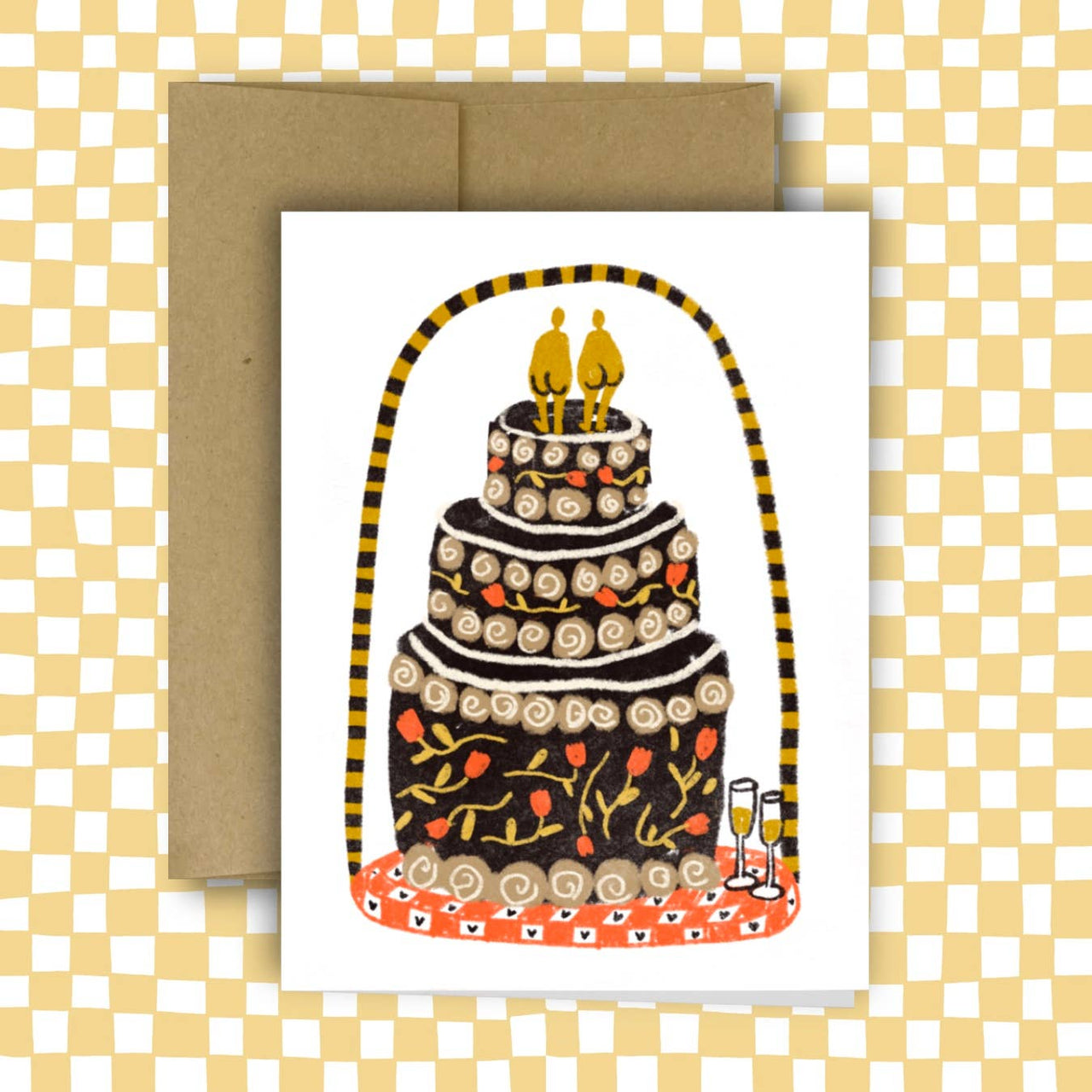 WEDDING CAKE Greeting Card