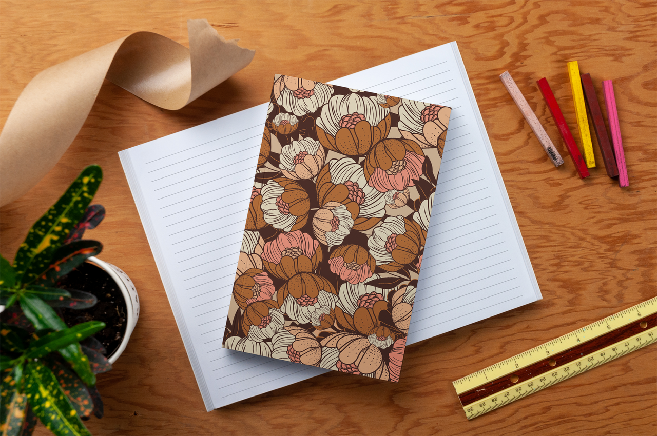 Rustic Blossoms Soft Touch Classic Layflat Notebook LFC2030L