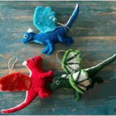 Winding Road - Felt Ornaments - Dragons
