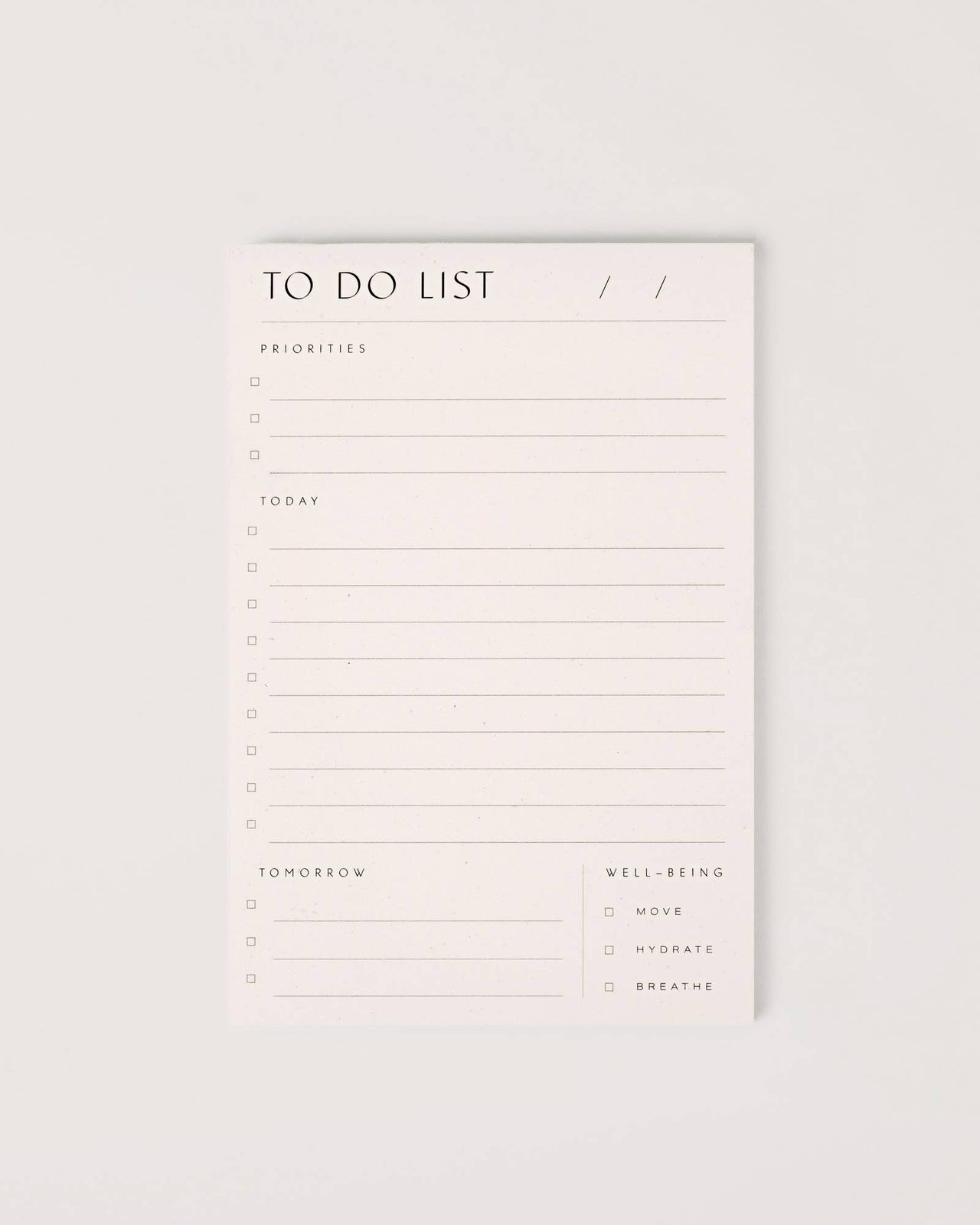 Wilde House Paper - To Do List Pad