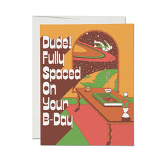 Fully Spaced greeting card: Single