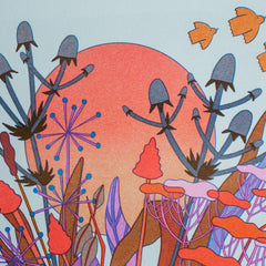 Autumn Moon - Risograph Art Print