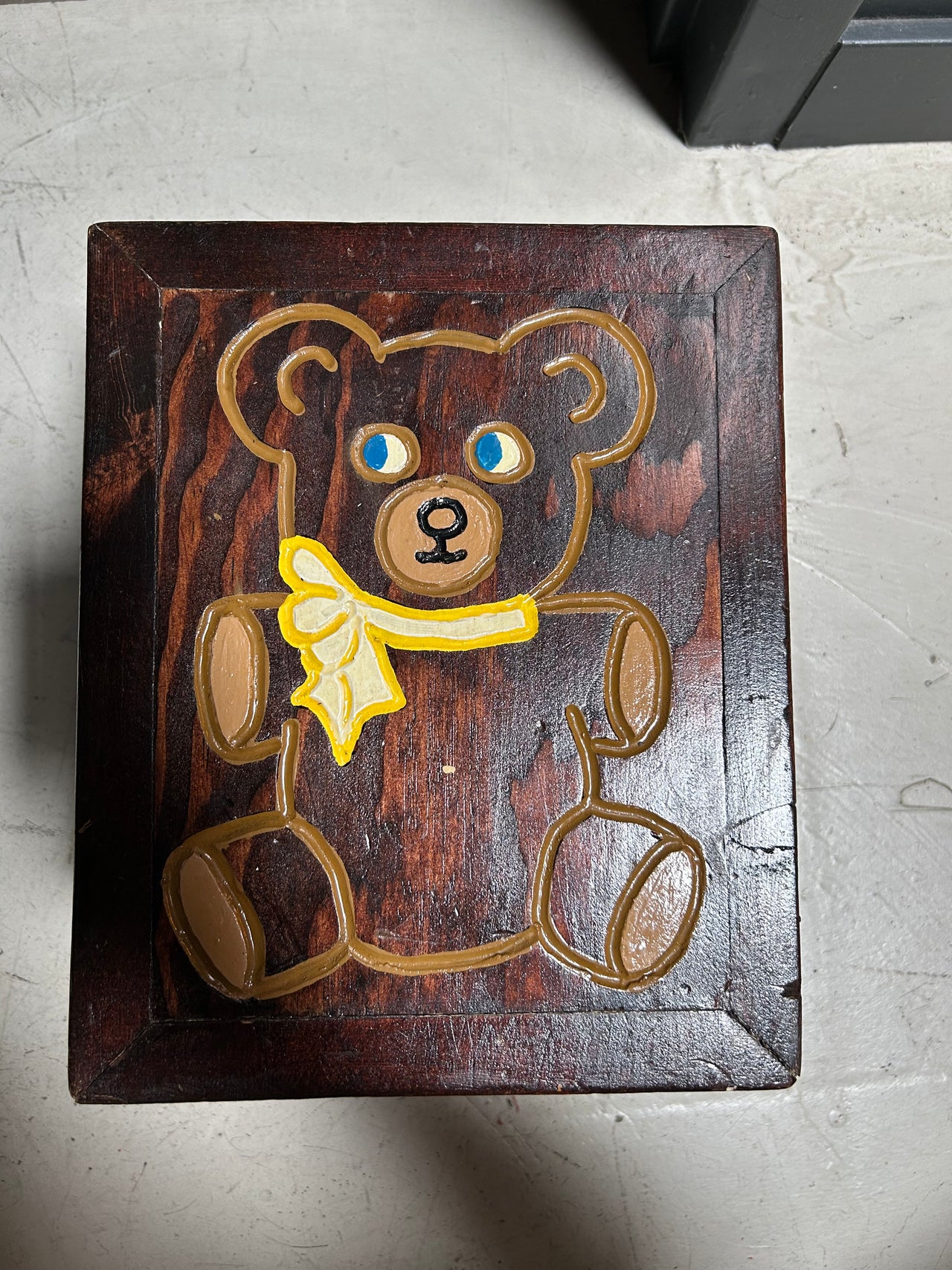 Flyby Provisions - Vintage Kids Hand-painted Wooden Stool