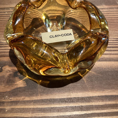 Clay + Coda- Item #116- Amber Cigar Ashtray